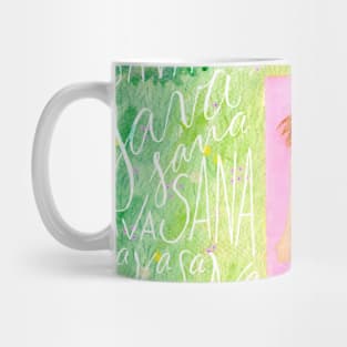 Woman in savasana, the final resting pose Mug